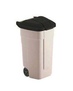 Rubbermaid - Mobiele container - 110 liter, zwart deksel