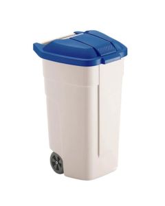 Rubbermaid - Mobiele container - 110 liter, blauw deksel