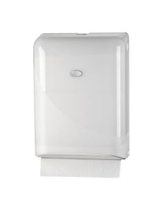 Pearl White - handdoekdispenser - Z-vouw en Interfold