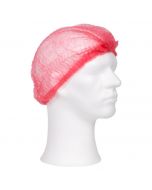 Haarnetjes/baret 52 cm rood - 1000 stuks per doos