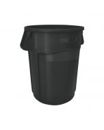 Rubbermaid - Ronde Brute container - 166,5 liter, Zwart